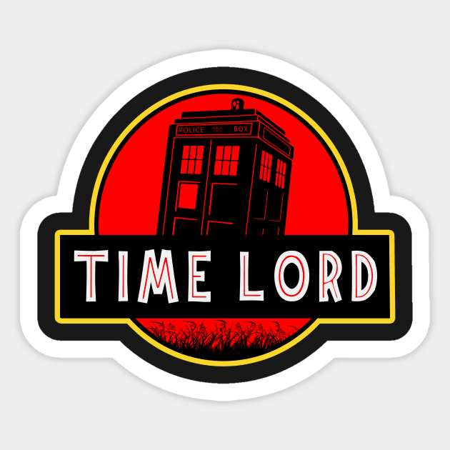 Dr Who Jurassic Park Time Lord Sticker by Nova5